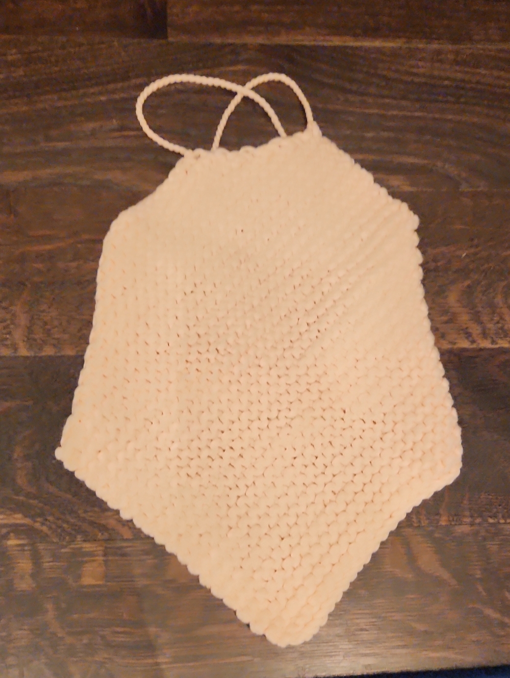 Bardot Crochet Knit Halter Top in Light Pink